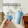 Summer Foldable Ice Ball Cup Silicone Water Bottle and Ice Mold 2in1 Ice Making Cup for Coffee Juice Drinks with Straw Lid