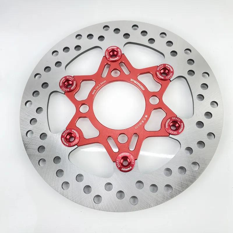 220mm Rotor Motorcycle Brake Disc Front Disc Brake Hole Pitch 55mm Universal 4 holes Aluminum alloy Floating disk
