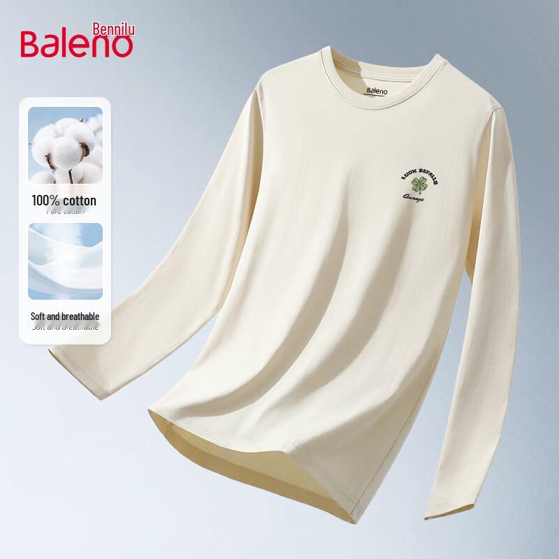 Baleno Men s Loose Fit Pure Cotton Long Sleeve T-Shirt 3XL