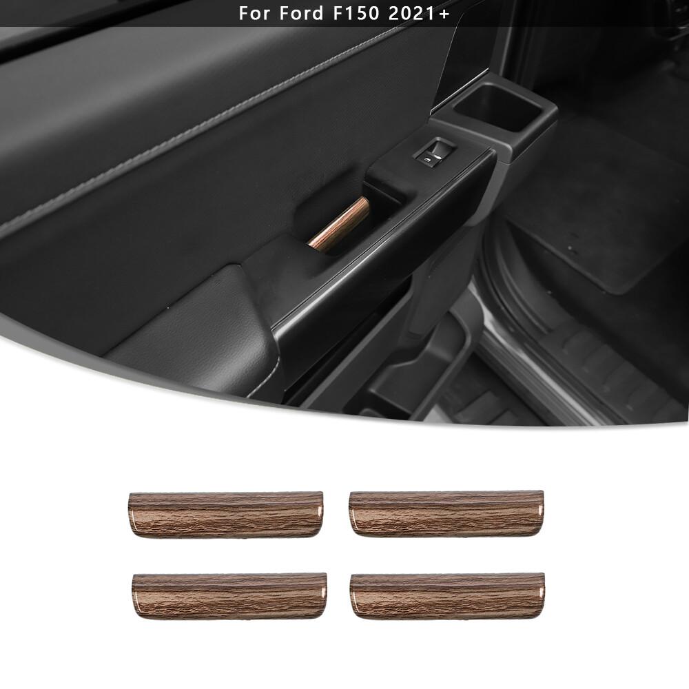 Inner Door Handle Switch Cover Trim For Ford F150 2021-22 Wood Grain Accessories