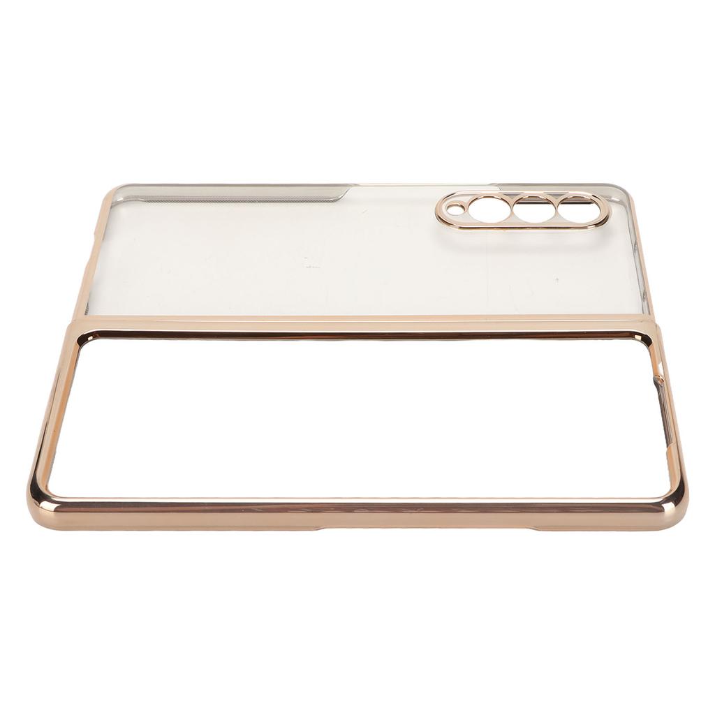 Electroplated Front Back Phone Case Scratch Resistant Front Back Protective Cover for Samsung Galaxy Z Fold 3 Folding