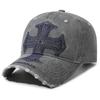 Embroidered Cross Baseball Cap for Men Women Vintage Design Sun Hat Hip Hop Fashion Caps GZW