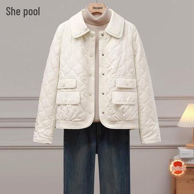 Tachi Women's Elegant Quilted Lapel Coat