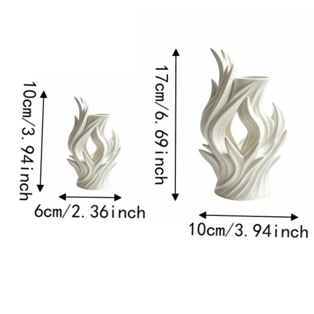 3D-gedruckte künstlerische Flammenvase Verdrehte Wellen-Blumenbehälter Unregelmäßige Vase Schreibtischdekoration