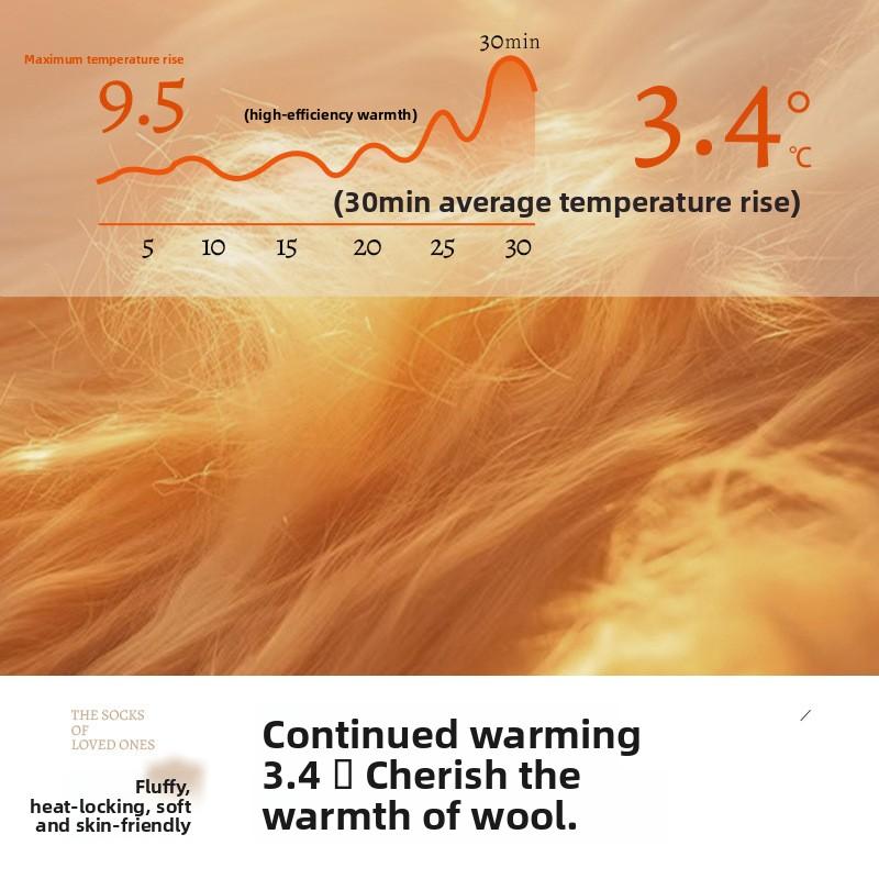 Wool Socks for Women, Mid-calf Socks, Thickened Wool Socks for Autumn and Winter, Cashmere Socks