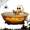 Halloween Ghost Lights  Reading Lamp Resin Aesthetic Adorable Ghost Bubble Bath Night Light for Kids Adults Bedroom Halloween