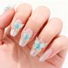 10pcs Butterflies Nail Decoration Shiny Stereoscopic Nail Charm Art 3D Stereoscopic Visual Effect Gradient Iridescent Butterflie