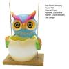 Swing Owl Hanging Planter Resin Owl with Egg Flower Pot Garden Decoration Hanging Pot for Indoor Outdoor Plants Succulents