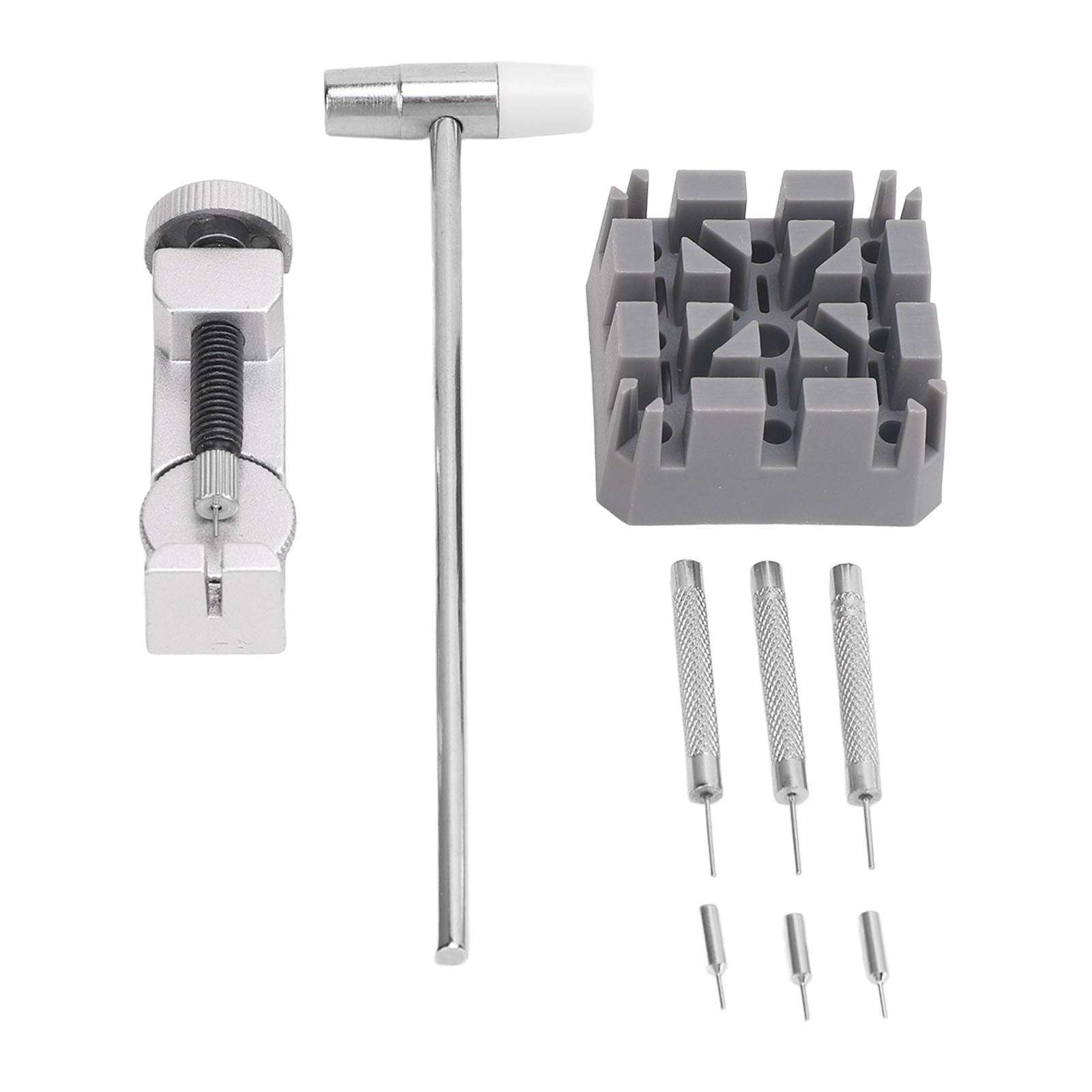 Набор инструментов для удаления звеньев часов, 9 шт., Инструмент для самостоятельной регулировки, Профессиональный молоток для ремонта часов для регулировки браслета