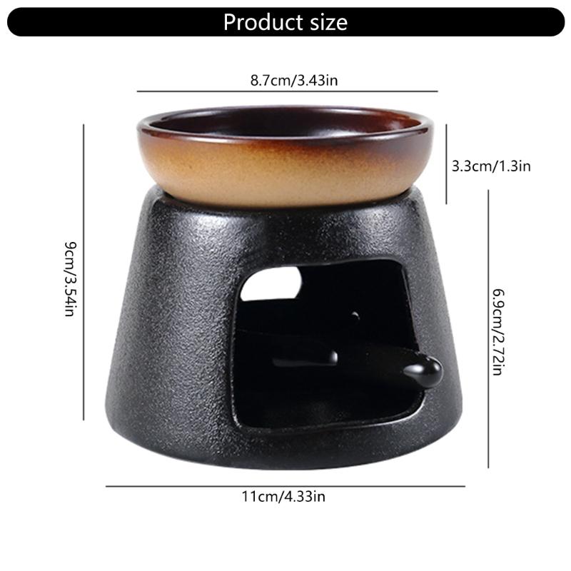 Keramik Ätherisches Öl Brenner Teelichthalter Löffel Aromatherapie Diffusor Stövchen Set für Wohnzimmer Schlafzimmer Dekorationen