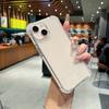 For iPhone 15 Clear Case Anti-Fall TPU+TPE+PC Hybrid Glitter Frame Phone Cover