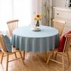 Waterproof Oil-Proof Solid Color Round Tablecloth for Dining, Hotel, and Home