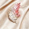 Schmetterling Brosche Bunte Diamanten Dekor Langlebige Legierung Funkelnde Flügel Vielseitiger Revers Anstecker für Anzüge Mäntel Kleider Taschen