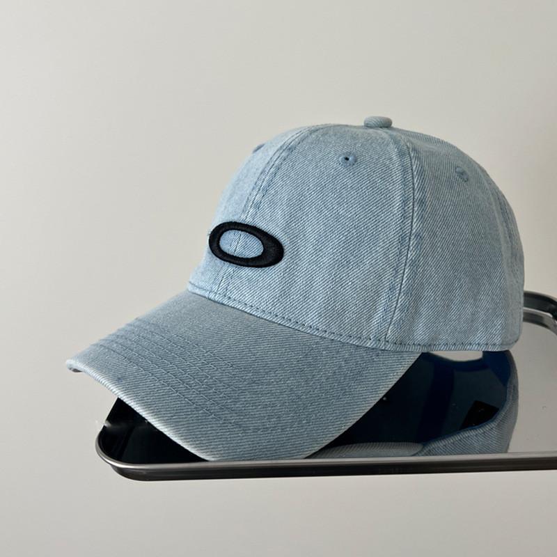 Washed Retro Denim Baseball Cap With Embroidery Design And Wide Brim Daily For