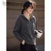Chushen Women's Hooded Half-Zip Knit Sweater