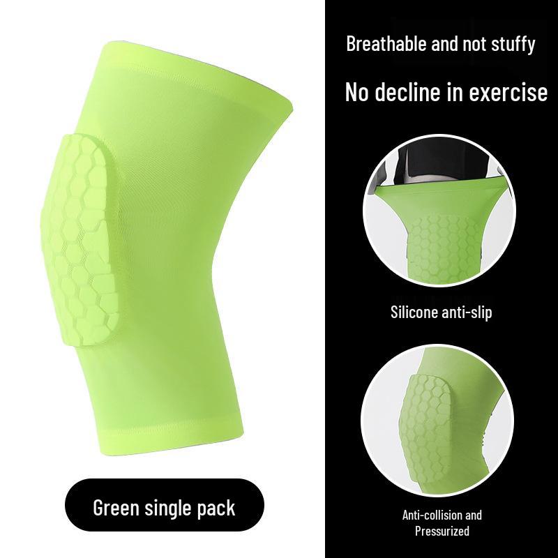 

Short Basketball Knee Pads, Anti-Impact Honeycomb Design for Kids and Adults, Outdoor Protective Sports Gear for Men XS (One Piece Price)