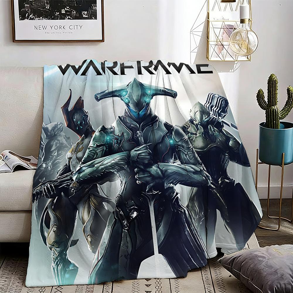 Popular Games Warframe Throw Lightweight 240g Flannel Blanket Soft Skin-friendly for Summer Cooling 75X95CM