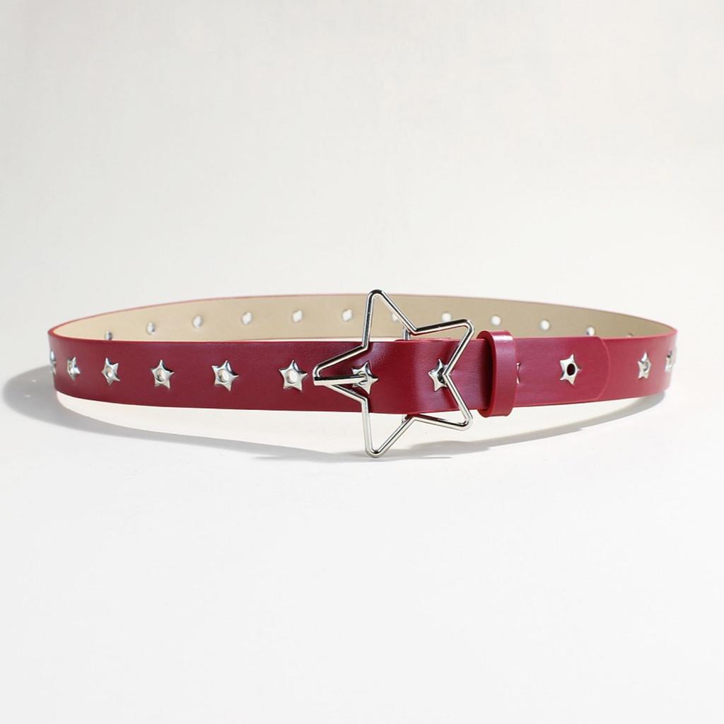 Grommet Waist Chain Buckle Punk Star Charm Grunge Belt for Women Proms Club Party for Jeans Dresses Studded