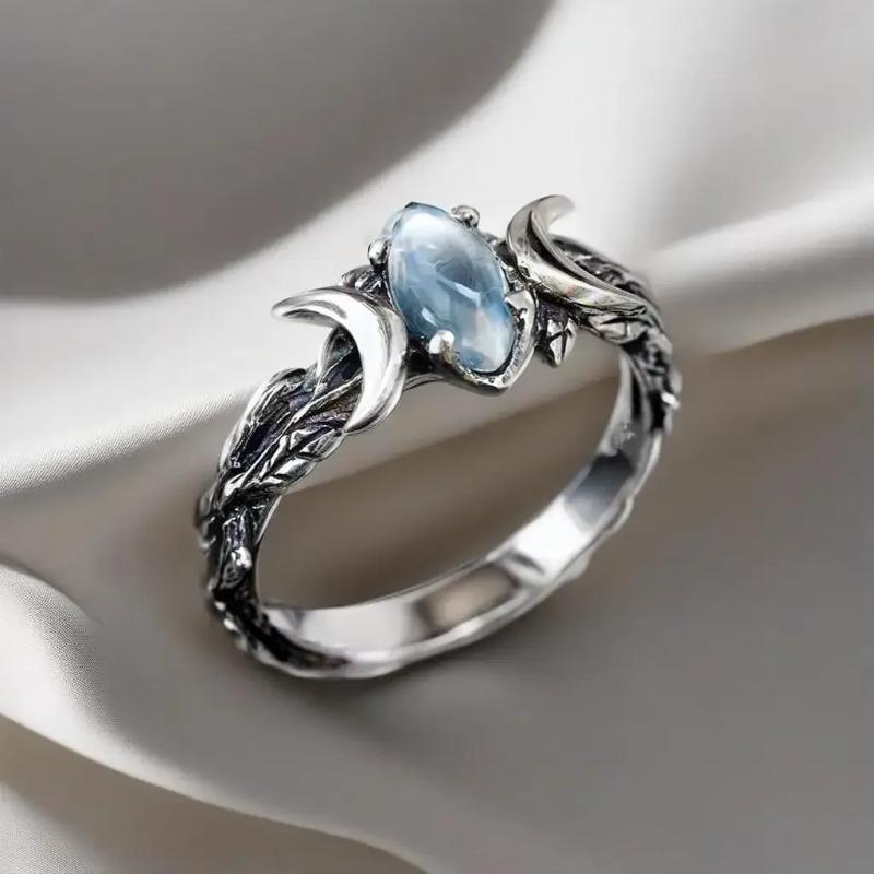 

Triple Moon Goddess Sun Moon Celtic knot Couple Ring Set Cubic Zirconia Stone Rings Promise Jewelry Gifts for Valentines Day 5