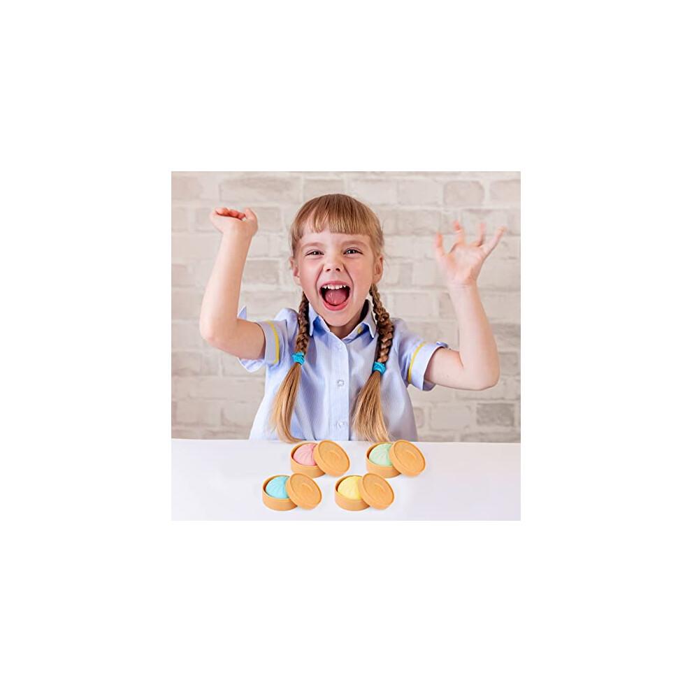 4 BUCĂȚI Biluțe Colorate de Aluat Squishy pentru Stres Jucărie Senzorială Fidget, Mingi de Aluat Stors Jucărie de Mână pentru Ameliorarea Stresului, Bun Anti-Anxietate cu Aburitor de Alimente Elastic