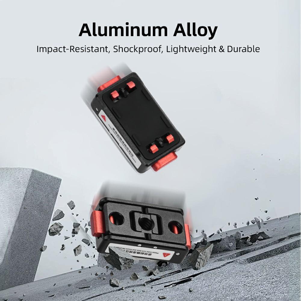 FLYMILE Magnetic Quick Release Base For Insta360 Ace/Ace Pro/Ace Pro 2/X5/X4/X3/X2 Aluminum Alloy Two-Claw Mount