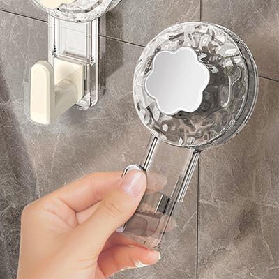 1pc Bathroom Rotating Vacuum Suction Cup Hook, Bathroom Wall No Drilling, Strong and Traceless Adhesive Hook, Towel and Clothing