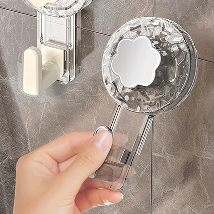 1pc Bathroom rotating vacuum suction cup hook, bathroom wall no drilling, strong and traceless adhesive hook, towel and clothing