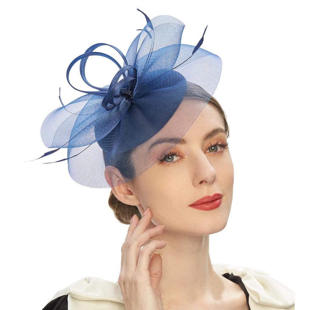 Elegant Fascinator Hat Headbands Funny Girl Hat Headgear Lovely Hairpiece for Wedding Party