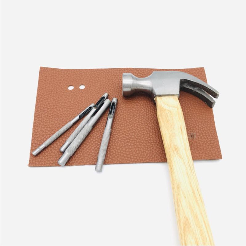 9PC Leather Punch Set Hollow Punch Hole Puncher Tool Kit For Canvas Bag Leather Hollow Round Hole Puncher