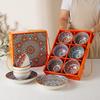 Bohemia Hand-painted Ceramic Bowls Tableware Cartoon Panda Gifts Bowls Chopsticks Set Gift Box Dishes