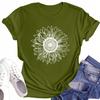 Summer Kids Round Neck Top Sunflower Short Sleeve T-shirt Top
