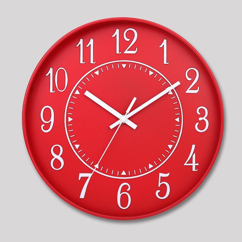 12 Inch 30CM Silent Wall Clock, Creative and Fashionable, Three-dimensional Digital Minimalist Clock for Home Living Room