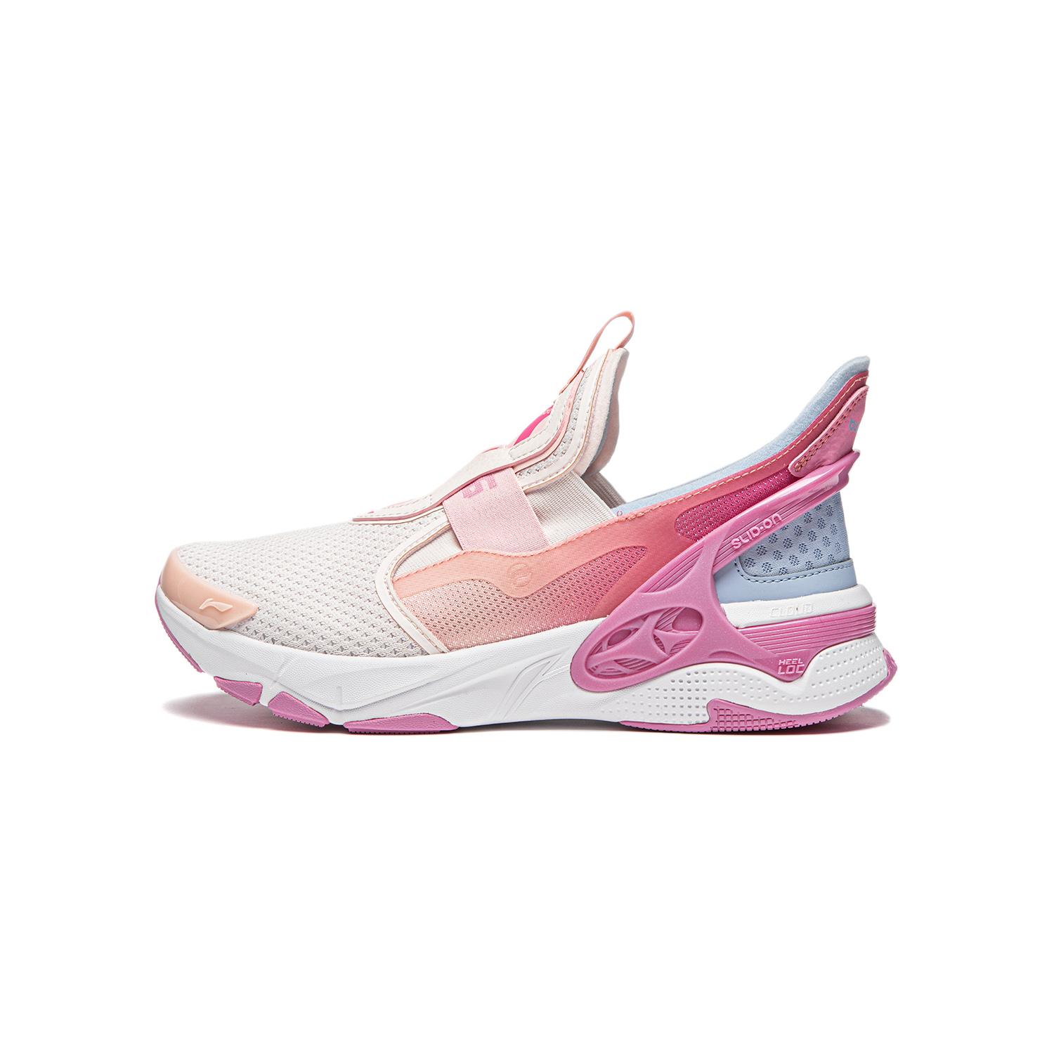 

Li Ning Kids Color Block удобные универсальные амортизирующие повседневные туфли с поддержкой отскока с низким верхом детская повседневная обувь YKCU102-6 36