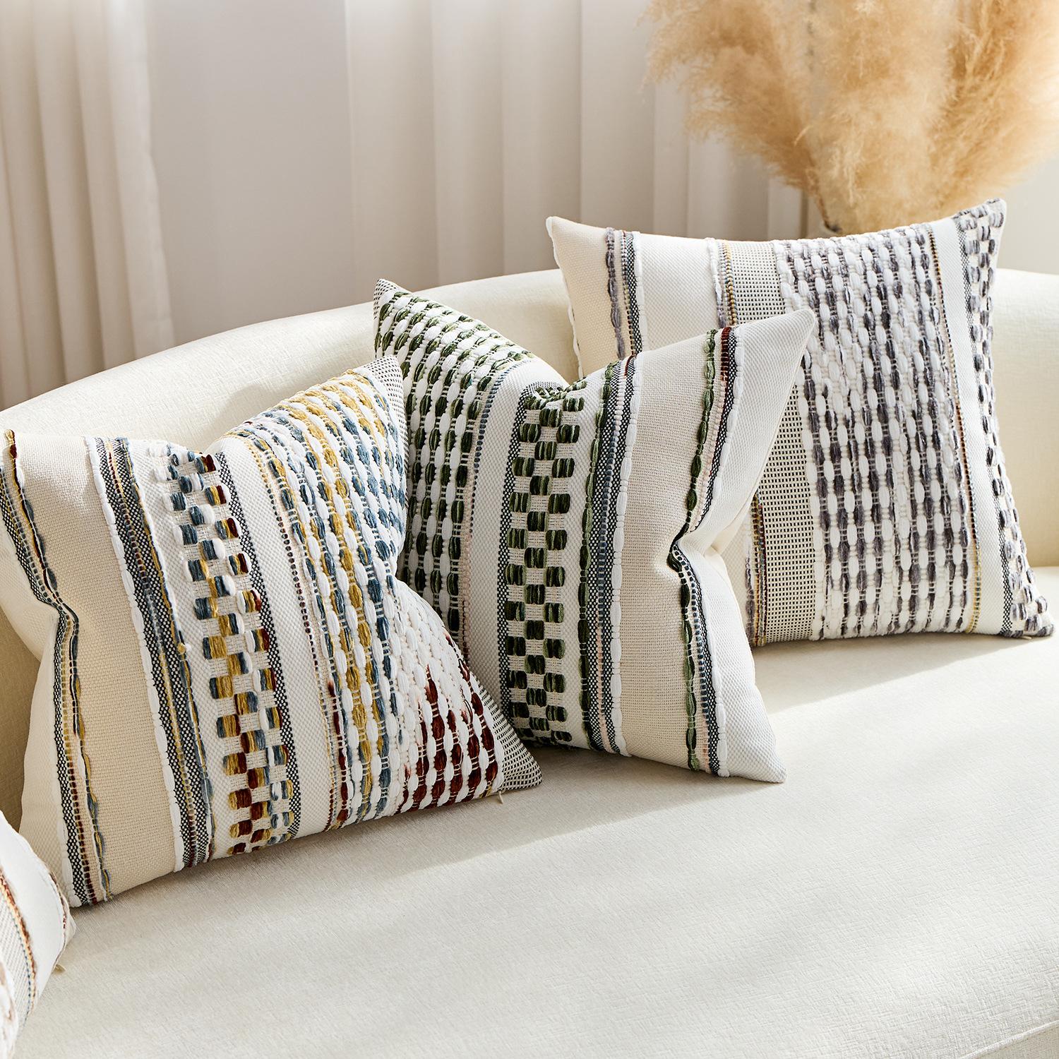 Jmg Clothing Unisex 2026 New Bohemian Style Cushion Cover Chenille Vintage Throw Pillow Covers Summer Sofa Bedroom Decorative Handmade Pillowcase
