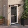 Door Awning - Exclusive House - Black - Polycarbonate - 122 X 90 Cm