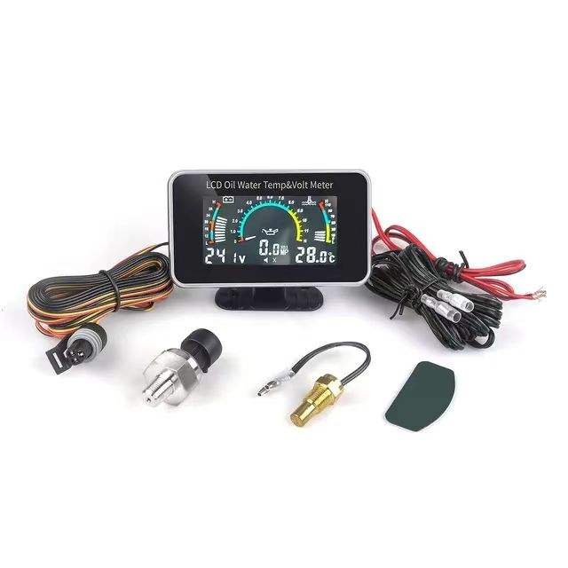 

Универсальный цифровой ЖК-прибор 3 в 1 для автомобиля: Датчик давления масла, Вольтметр, Датчик температуры воды 1/8 NPT + Датчик температуры воды 10 мм