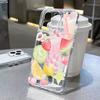Korean Style Strawberry Clear Phone Case For IPhone 16 15 14 13 12 11 Pro Max XS X XR 7 8 Plus SE 2022 16e Shockproof Soft Cover
