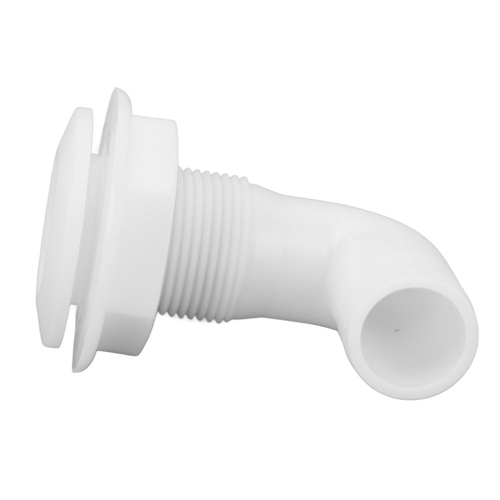 Rugged Leakproof Marine Thru Hull Connector White Black Boat Drain Plug Ergonomic Thru Hull Fitting Yacht