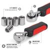 13pcs 1/4'' Socket Wrench Combo Set 4-13mm Manual Ratchet Wrench Tool