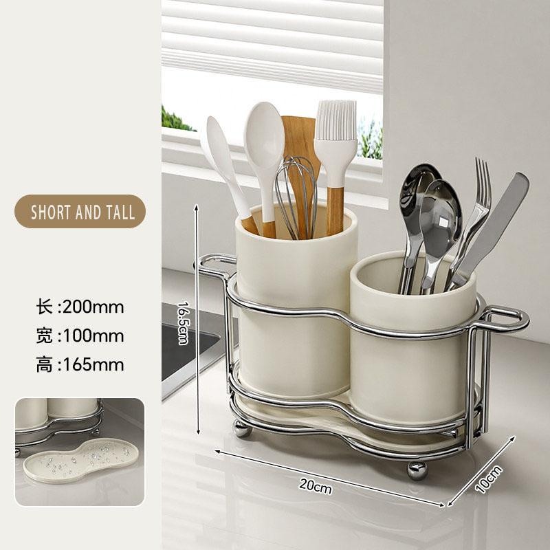 Household Utensils Storage Box Kitchen Rack for Chopsticks Drain Basket Spoon Storage Versatile Tableware Holder