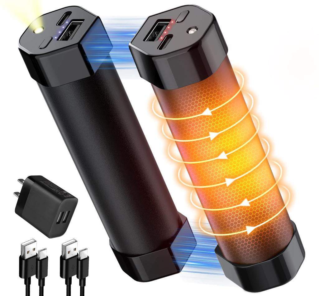 Boweer Rechargeable Hand Full Fast 4 Temperature Up to 14 Hours of Continuous Portable Large Flashlight Magnetic Fast Disaster Preparedness Winter