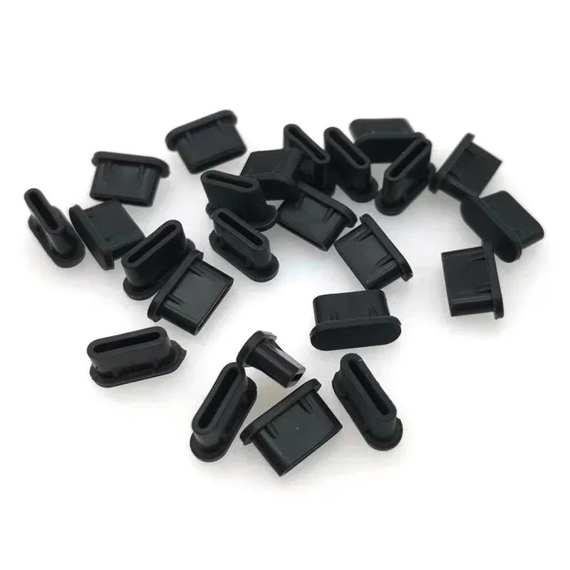 200pcs/bag Silicone Dust Plug for USB Type C Charging Port Mobile Phone Dustproof Water-proof Protector Cover Cap for Samsung