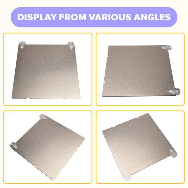 PEI Double-Sided Coated Magnetic Sheet, 235x235mm, Color: As Shown, Material: Soft Magnetic PEI.