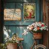 Metal Poster Dragonfly Garden Vintage Wall Decor Fence Gate Art