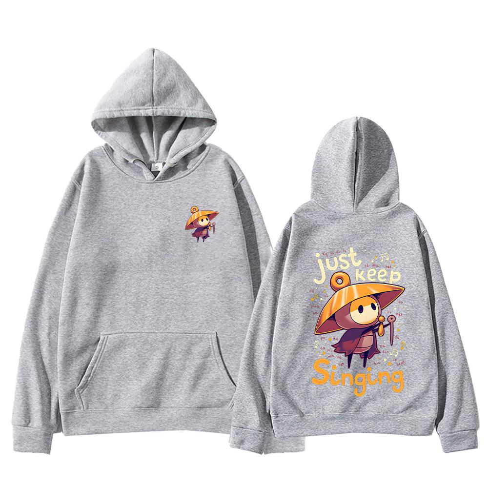 

Hollow Knight Sherma Song Unisex Hoodies Hollow Knight Silksong Sweatshirts Hot Game Tee Cotton Funny Pullover Long Sleeve Hoody XS серый