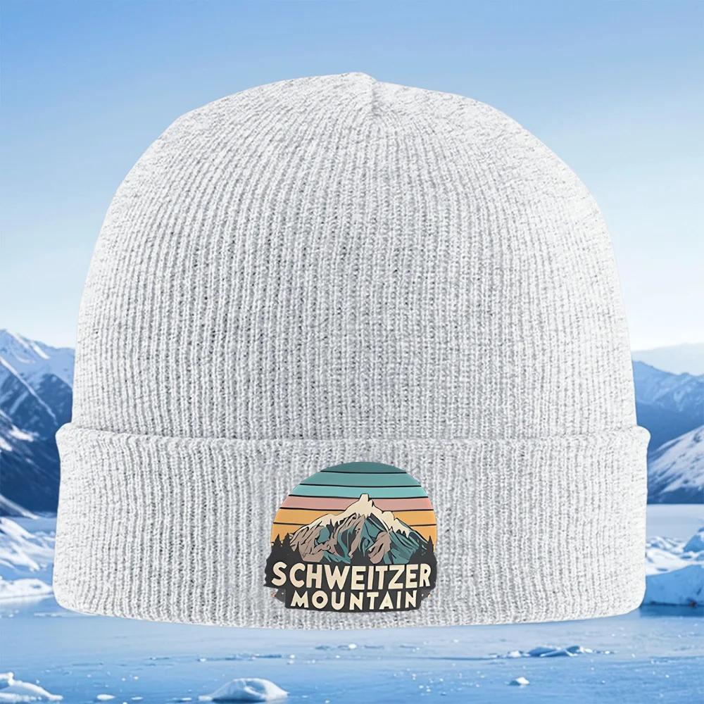 Paisaje montañoso atardecer gráfico naturaleza Unisex Mujer Unisex Gorro de punto Gorro Gorra Pulóver Invierno Térmico Cálido Navidad Fuera