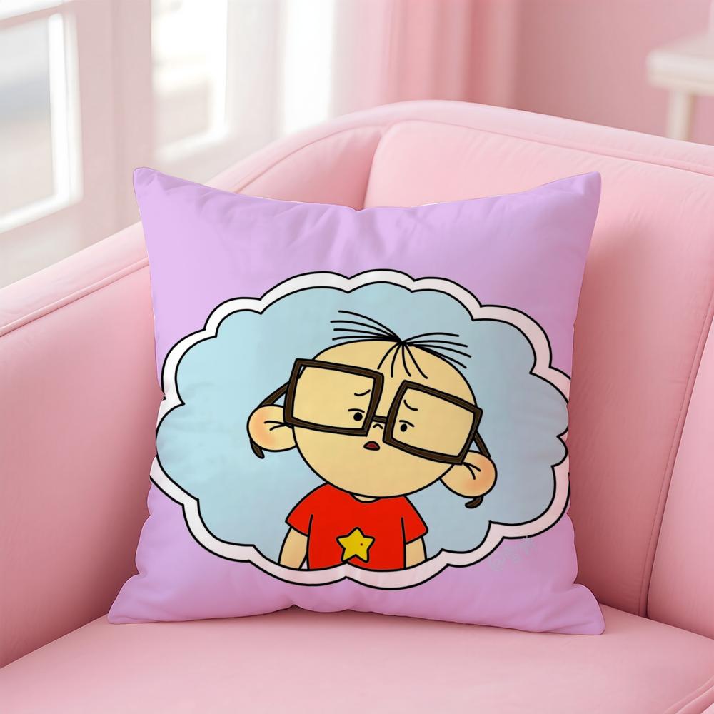 

Funny Chinese Cartoon BBigEar Tutu Cushion Cover Pillow Case Soft Skin Friendly Fabric Concealed Zipper 30X30cm