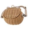 Kids Bike Basket Simple Lid Design Adjustable Strap Light Sturdy Kids Rattan Basket for Cycling School Travel
