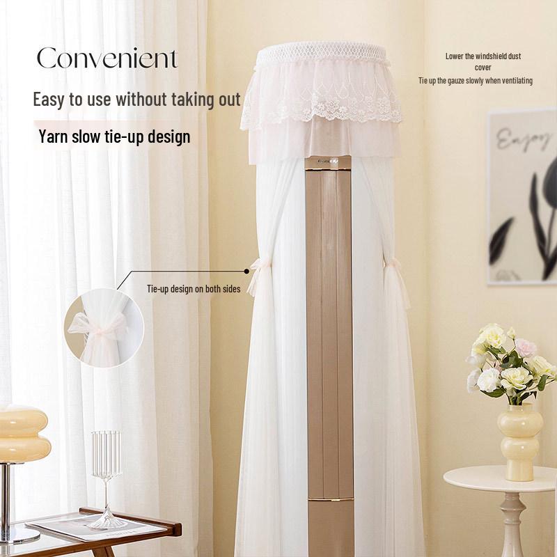 Cylindrical Vertical Air Conditioner Windshield – Anti-Direct Blow, No-Removal, Dust Cover Sleeve.