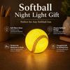 Soft Glow Softball Lamp Gift Silicone Baseball Night Light Sport Theme Bedside Lamp  Kids Room